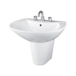 Chậu rửa lavabo TOTO LW820CJ#W treo tường kèm chân