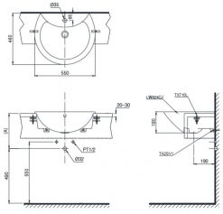 CHẬU RỬA LAVABO TOTO LW824CJW F BÁN ÂM 2