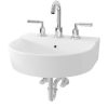 CHẬU RỬA LAVABO TOTO LW897CJW F TREO TƯỜNG 3 LỖ