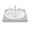 Chậu rửa lavabo TOTO LW899J#W dương vành 3 lỗ