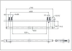 THANH VẮT KHĂN TAY TOTO TX701ARR 2