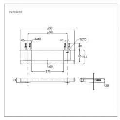 THANH VẮT KHĂN TAY TOTO TX702ARR 2