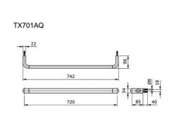 THANH VẮT KHĂN TOTO TX701AQ 2