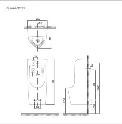 Tiểu nam cảm ứng TOTO USWN870RBE (điện) 2