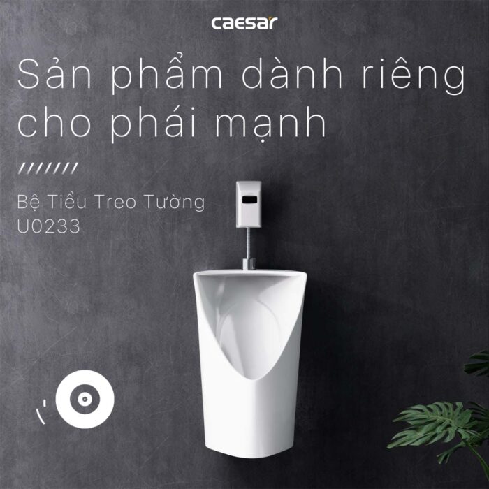 Bồn tiểu nam CAESAR U0233 treo tường - Ảnh 4