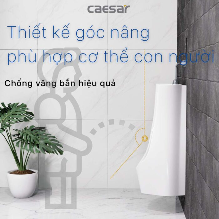 Bồn tiểu nam CAESAR U0235 treo tường - Ảnh 7