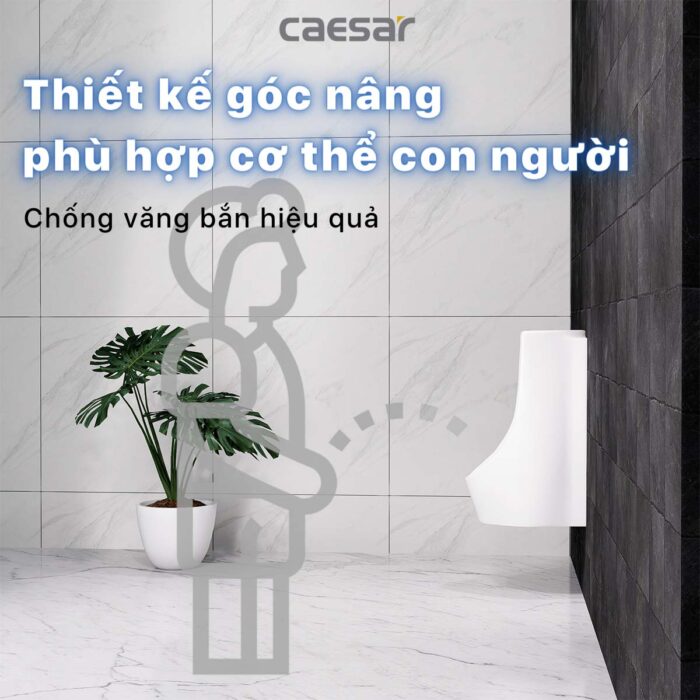 Bồn tiểu nam CAESAR UA0234 cảm ứng treo tường - Ảnh 7