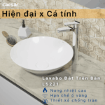 Chậu lavabo đặt bàn CAESAR L5221 - Ảnh 8