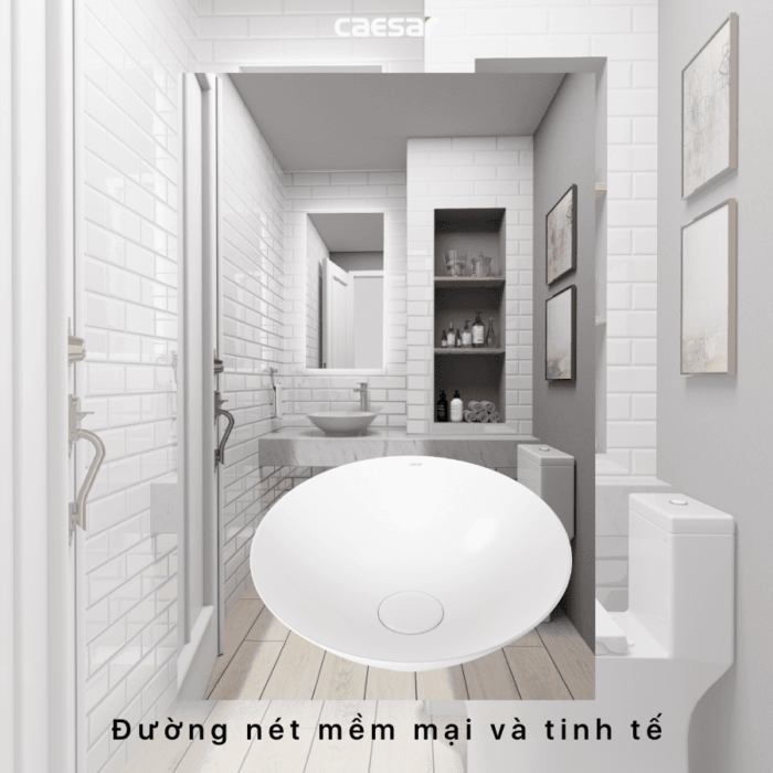 Chậu lavabo đặt bàn CAESAR L5221 - Ảnh 11