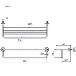 TOTO TX4WAC - Giá treo khăn 1 TOTO TX4WAC - Giá treo khăn