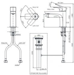 TOTO TLG07301V - Vòi lavabo nóng lạnh 1 Vòi chậu lavabo TOTO TLG07301V 2