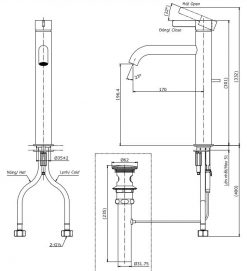 TOTO TLG11305V - Vòi lavabo cổ cao nóng lạnh 1 Vòi chậu lavabo TOTO TLG11305V cổ cao 2