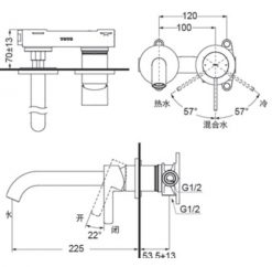 Vòi chậu lavabo TOTO TLG11308B gắn tường 2