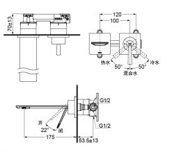 Vòi chậu lavabo TOTO TLP02309B gắn tường2
