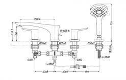 TOTO TBG01202B - Vòi sen xả gắn bồn 1 Vòi xả bồn tắm TOTO TBG01202B 2