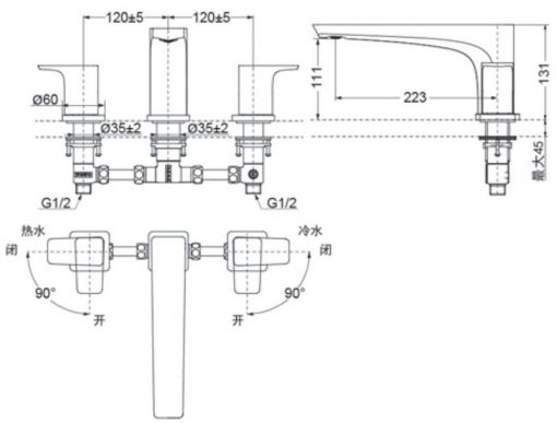 Vòi Xả Bồn Tắm TOTO TBG07201B 2