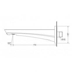 TOTO TBG07001B - Vòi sen bồn tắm âm tường 1 Vòi Xả Bồn TOTO TBG07001B Âm Tường 2