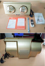 Đèn sưởi Heizen HE2BR HE-2BR treo tường 2 bóng - Ảnh 3