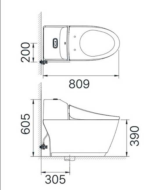 INAX AC-1032 CW-H18VN - Bồn cầu thông minh nắp rửa điện tử 1 INAX AC-1032 CW-H18VN - Bồn cầu thông minh nắp rửa điện tử