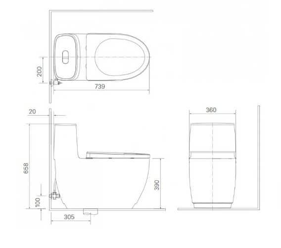 INAX AC-1052 CW-H17VN - Bồn cầu thông minh nắp rửa điện tử 2 INAX AC-1052 CW-H17VN - Bồn cầu thông minh nắp rửa điện tử