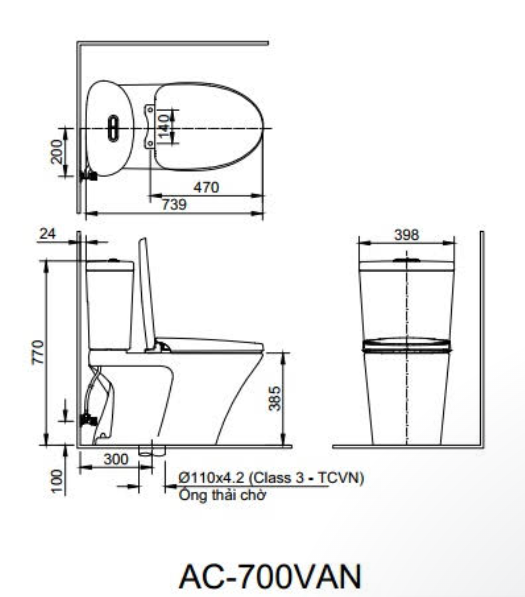INAX AC-710A CW-KB22AVN - Bồn cầu thông minh nắp rửa điện tử