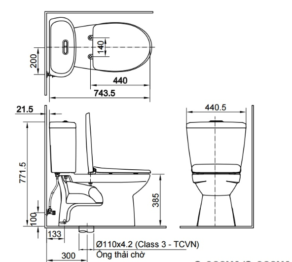 INAX C-306A CW-H18VN - Bồn cầu thông minh nắp rửa điện tử 2 INAX C-306A CW-H18VN - Bồn cầu thông minh nắp rửa điện tử