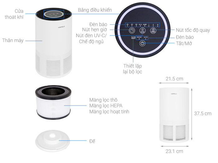 Máy lọc không khí HAFELE CF-8116 537.82.710 - Ảnh 3