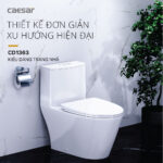 Bồn cầu 1 khối CAESAR C1363 nắp êm MU263 - Ảnh 4