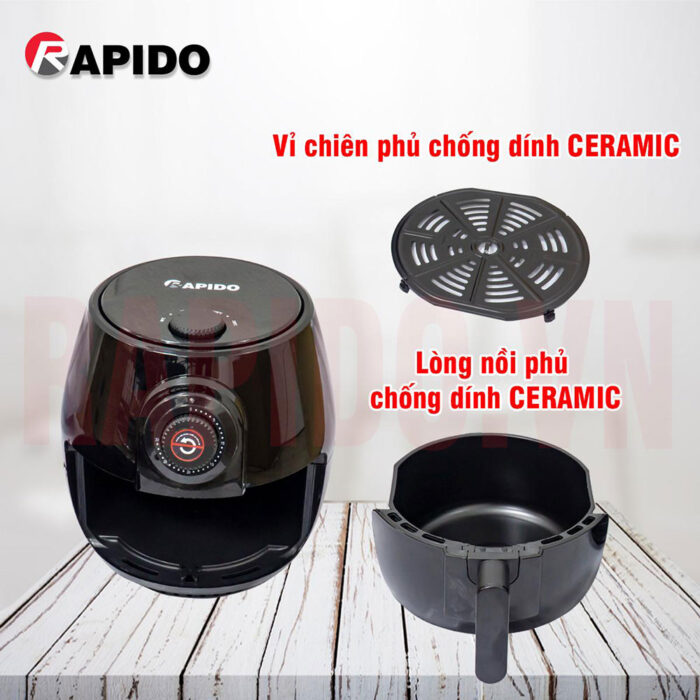 Nồi chiên không dầu Rapido RAF4.0M 4 lít cơ - Ảnh 4