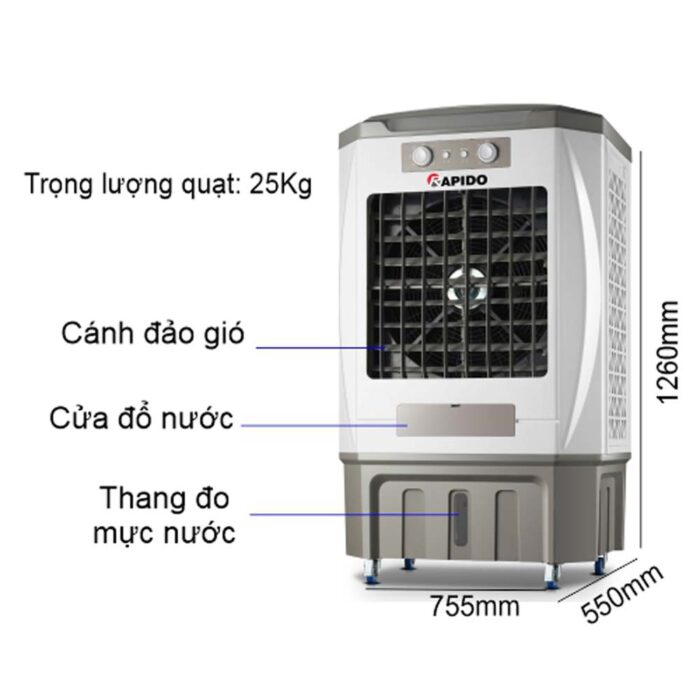 Quạt điều hòa RAPIDO FRESH 12000M - Ảnh 4