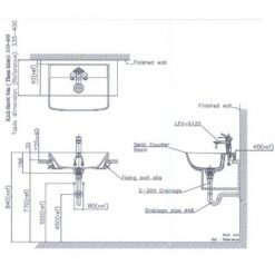 INAX L-345V - Chậu lavabo bán âm 1 INAX L-345V - Chậu lavabo bán âm