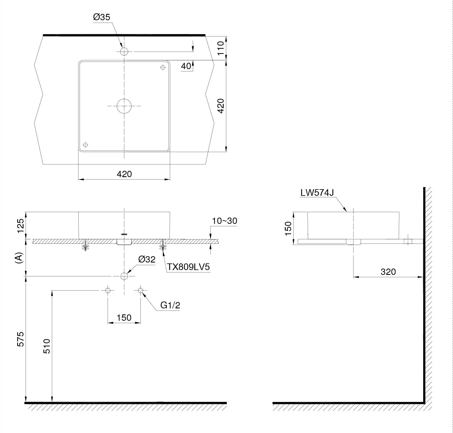 TOTO LW574JWF - Chậu lavabo đặt bàn