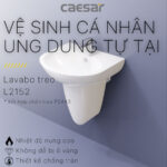 chậu lavabo treo tường Caesar L2152 P2443 chân lửng - Ảnh 4