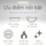 chậu lavabo treo tường Caesar L2152 P2443 chân lửng - Ảnh 3