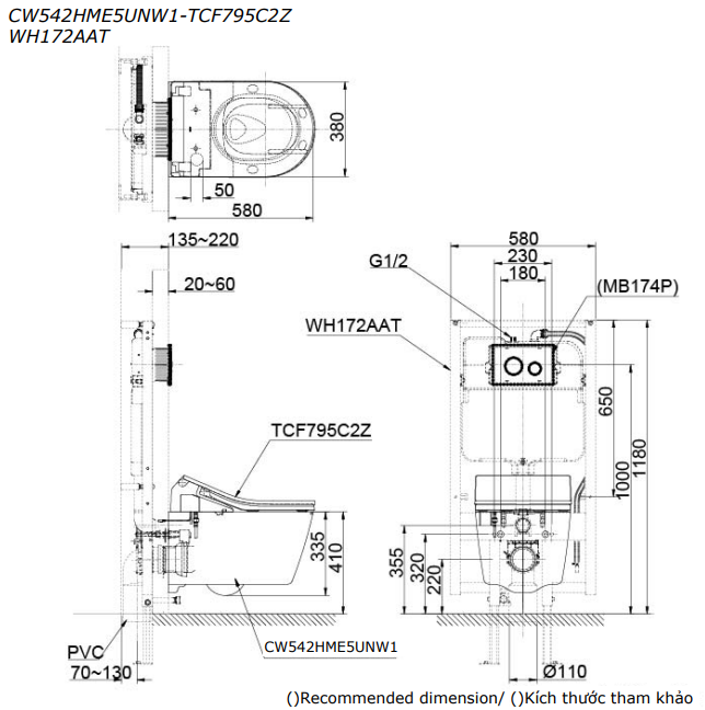 TOTO CW542HME5UNW1 TCF795C2Z WH172AAT - Bồn cầu thông minh nắp rửa điện tử 1 TOTO CW542HME5UNW1 TCF795C2Z WH172AAT - Bồn cầu thông minh nắp rửa điện tử