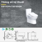 Bồn cầu thông minh CAESAR CD1320 TAF400H nắp rửa điện tử - Ảnh 3