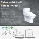 Bồn cầu thông minh CAESAR CD1340 TAF400H nắp rửa điện tử - Ảnh 3