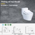 Bồn cầu thông minh CAESAR C1356F TAF400H (CD1356) nắp rửa điện tử - Ảnh 4