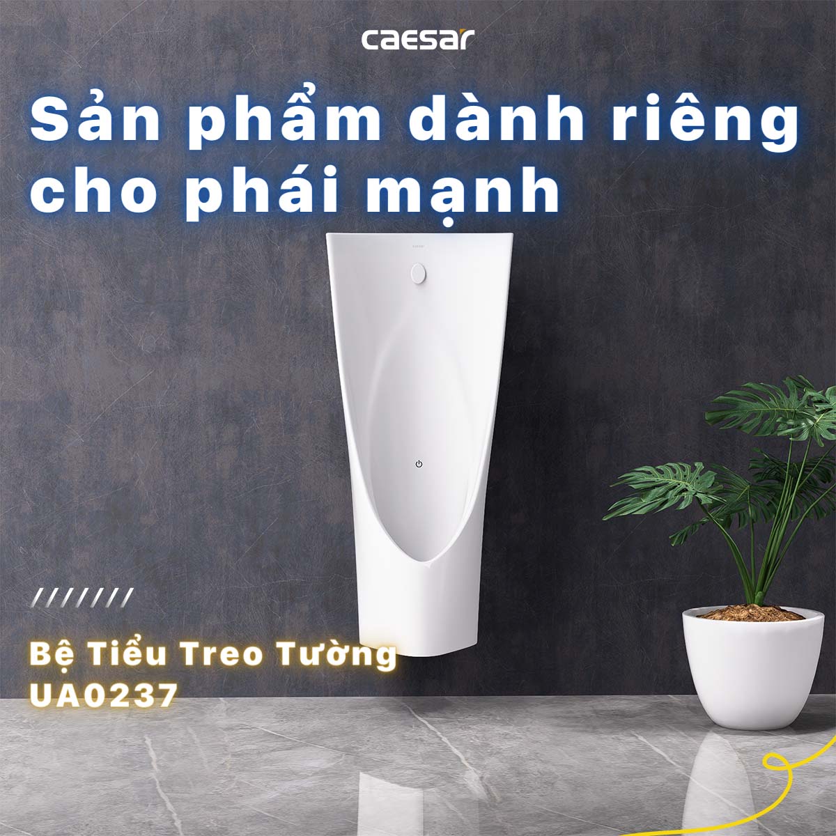 tinh nang Bon Tieu nam CAESAR UA0237 cam ung treo tuong 1