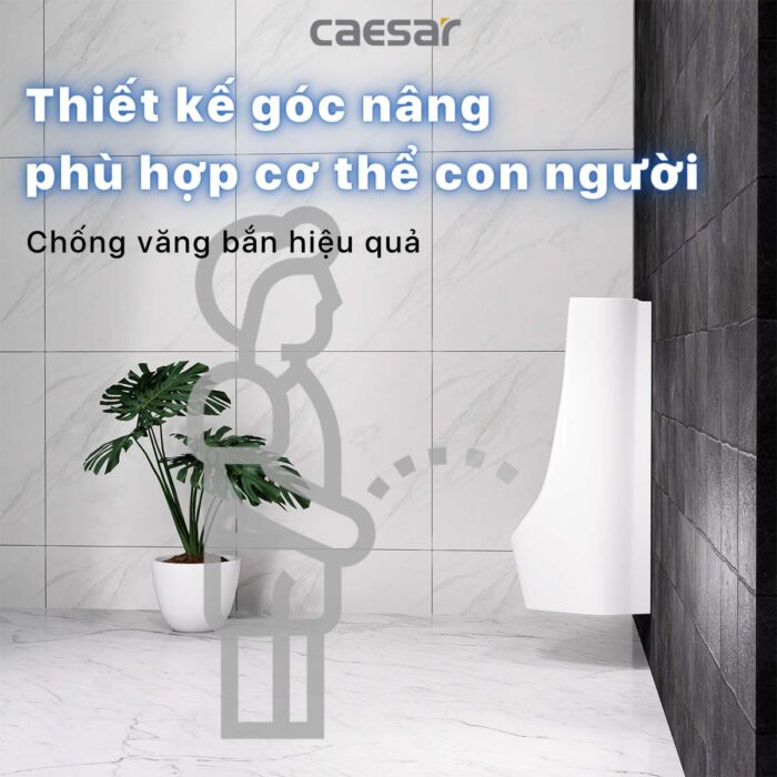 Bồn Tiểu nam CAESAR UA0237 cảm ứng treo tường - Ảnh 6