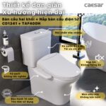 Bồn cầu thông minh CAESAR CD1341 TAF400H nắp rửa điện tử - Ảnh 2