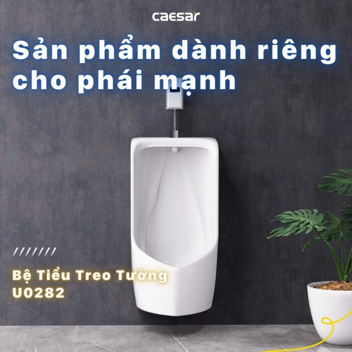 Bồn tiểu nam Caesar U0282 treo tường - Ảnh 4
