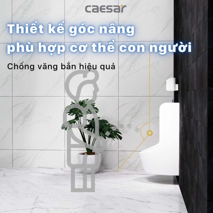 Bồn tiểu nam Caesar U0282 treo tường - Ảnh 6