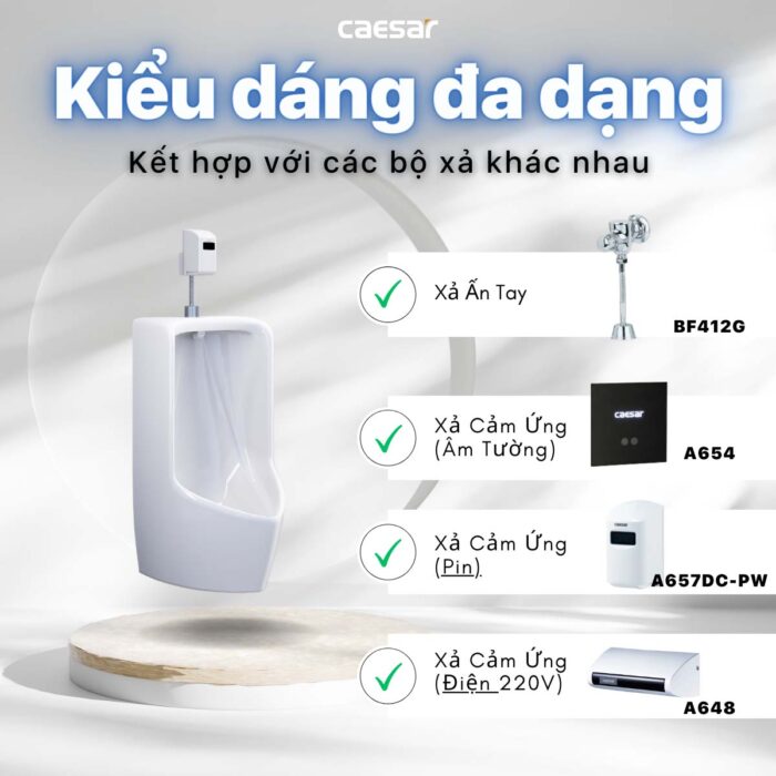 Bồn tiểu nam Caesar U0282 treo tường - Ảnh 10