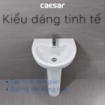 Chậu lavabo treo tường CAESAR L2150 P2445 chân dài - Ảnh 7