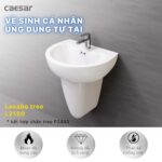 Chậu lavabo treo tường Caesar L2150 P2443 chân lửng - Ảnh 5