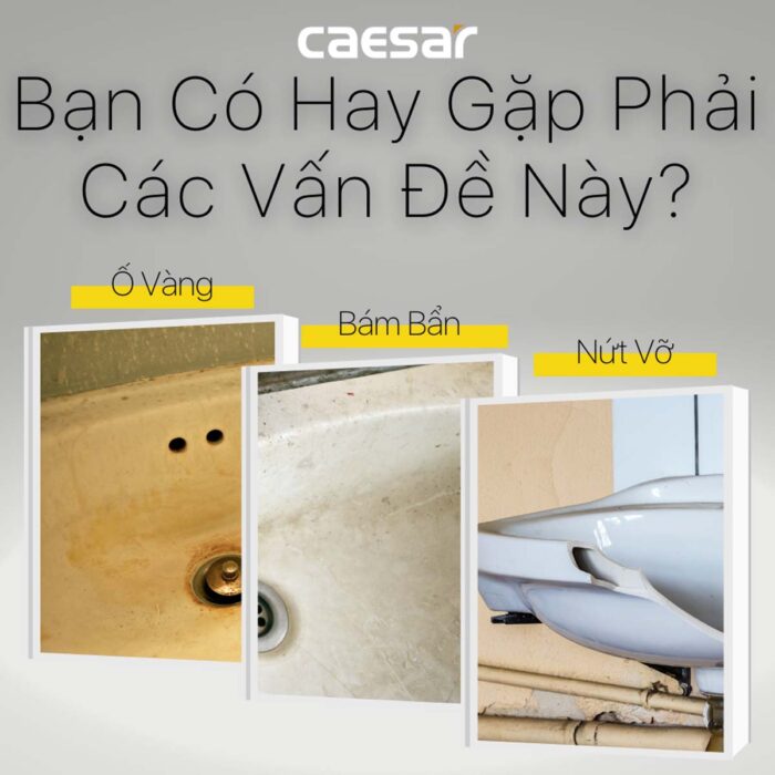 Chậu lavabo treo tường Caesar L2150 P2443 chân lửng - Ảnh 6