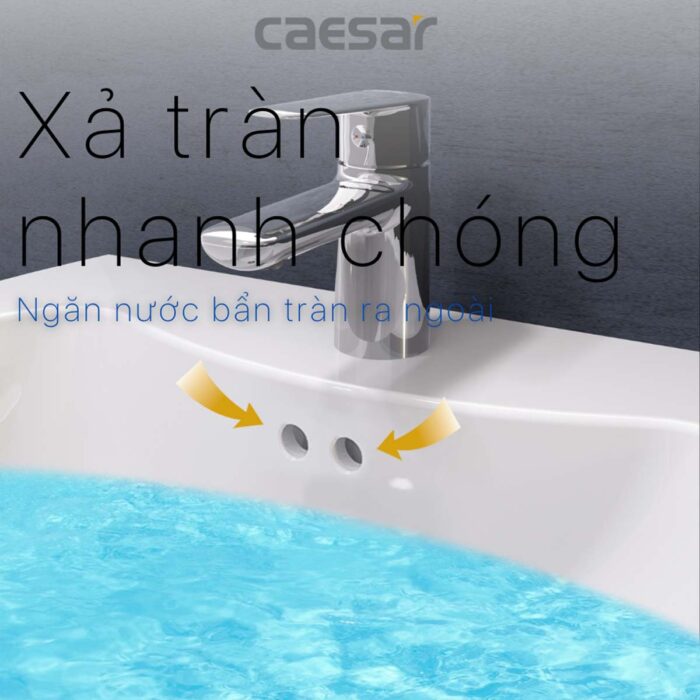 Chậu lavabo treo tường Caesar L2150 P2443 chân lửng - Ảnh 10