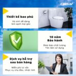 Bồn cầu thông minh CAESAR C1364F TAF400H (CD1364) nắp rửa điện tử - Ảnh 7