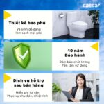 Bồn cầu thông minh CAESAR C1375F TAF400H (CD1375) nắp rửa điện tử - Ảnh 6